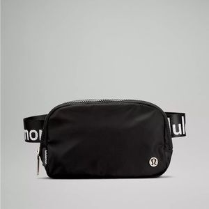 NWT Lululemon Belt Bag - Black with White Wordmark